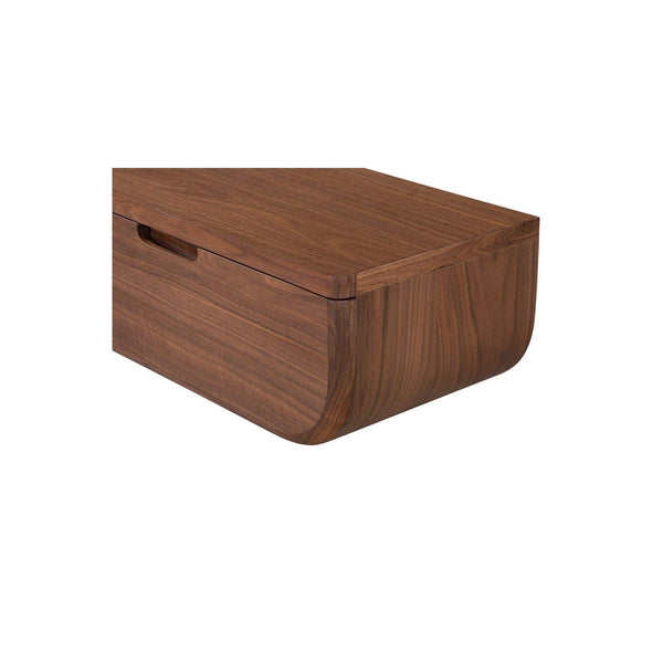 Hettie Floating Nightstand Dark Brown