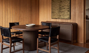 Fenwick Round Dining Table Dark Brown