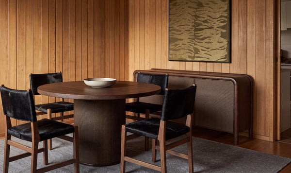 Fenwick Round Dining Table Dark Brown