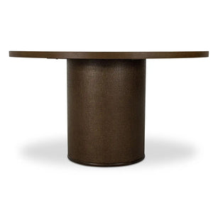Fenwick Round Dining Table Dark Brown