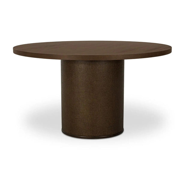 Fenwick Round Dining Table Dark Brown