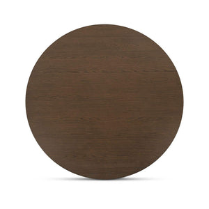 Fenwick Round Dining Table Dark Brown