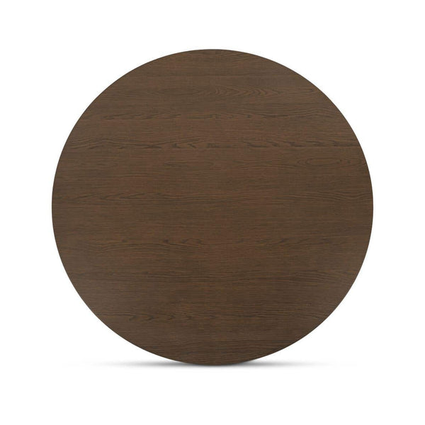 Fenwick Round Dining Table Dark Brown