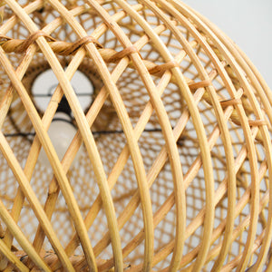Rattan Kanawa Lampsade Priced for the Pair