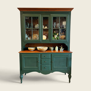 Vintage Green Kitchen Hutch