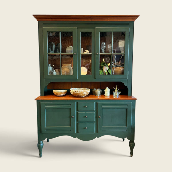 Vintage Green Kitchen Hutch
