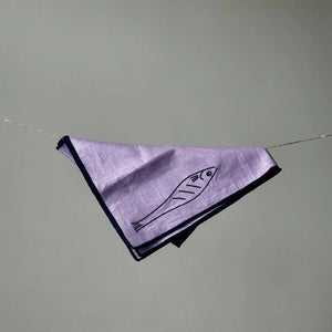 Linen Blend Napkin - Fish