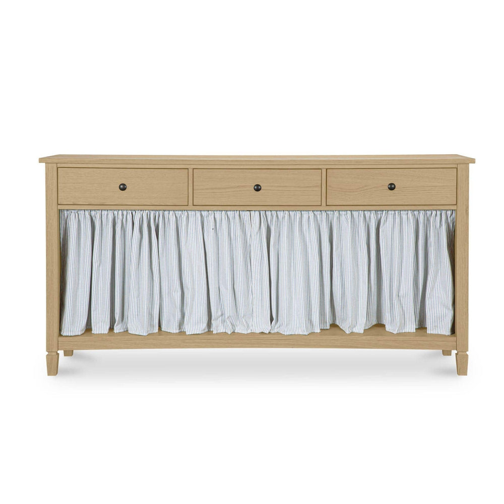 Isabelle Console Table Light Blue Stripe