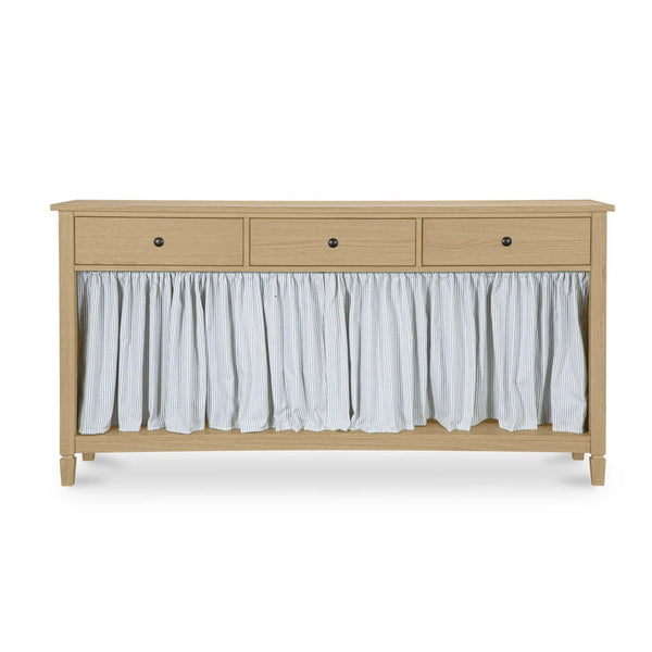 Isabelle Console Table Light Blue Stripe