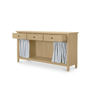 Isabelle Console Table Light Blue Stripe