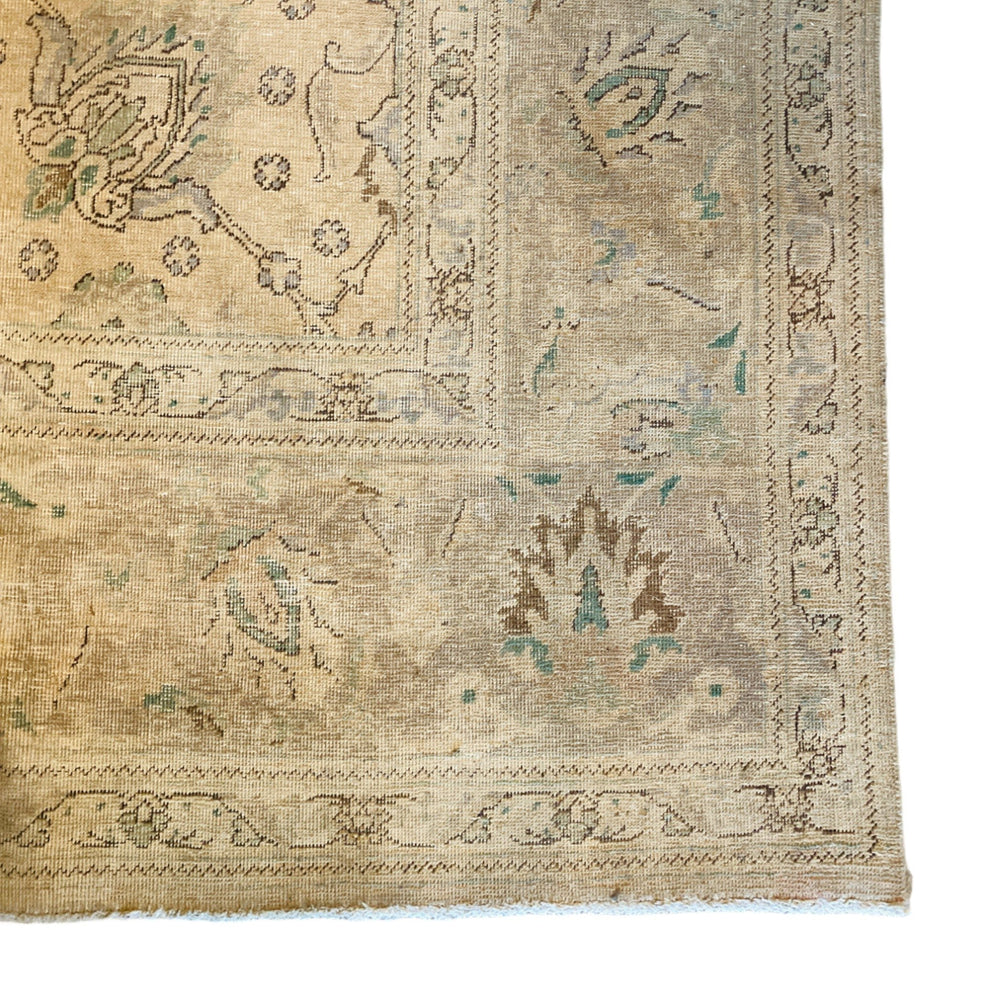 Vintage Tabriz Persian Distressed Rug • 10'x12'6"