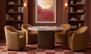 Tower Poker Table White Marble