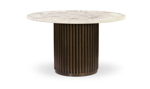 Tower Poker Table White Marble