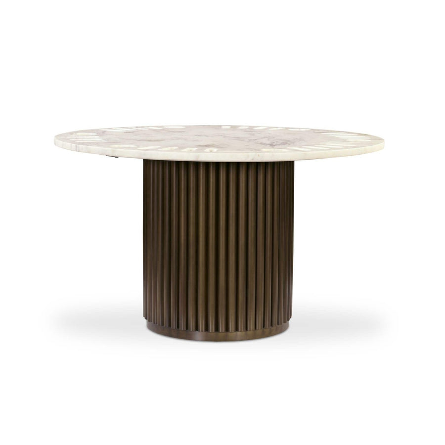 Tower Poker Table White Marble