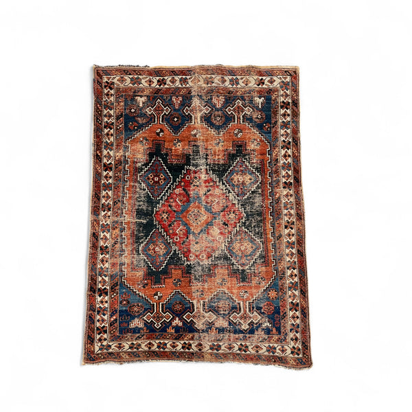 Vintage Caucasian Rug • 4'6" x 5'11"