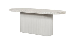 Lyon Outdoor Dining Table White Terrazzo