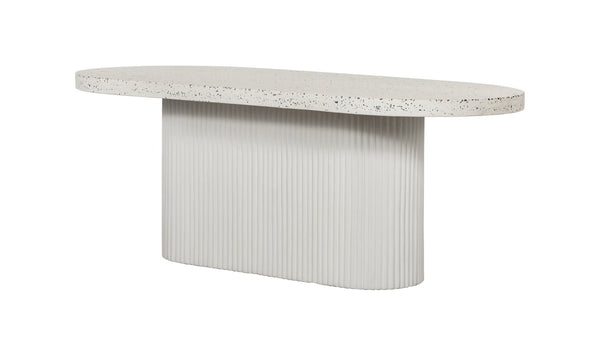 Lyon Outdoor Dining Table White Terrazzo