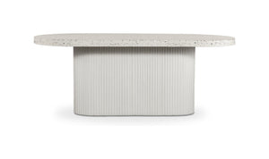 Lyon Outdoor Dining Table White Terrazzo