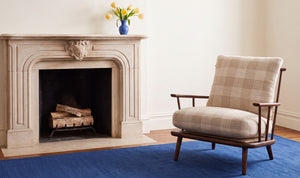 Griffin Accent Chair Light Brown Check