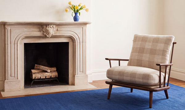 Griffin Accent Chair Light Brown Check