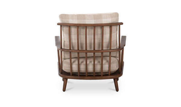 Griffin Accent Chair Light Brown Check