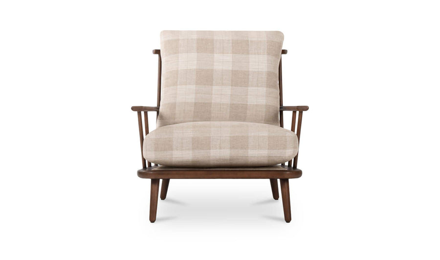 Griffin Accent Chair Light Brown Check