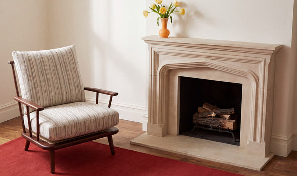 Griffin Accent Chair Beige Stripe