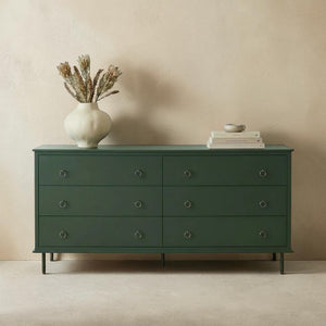 Hunter Green 6 Drawer Dresser