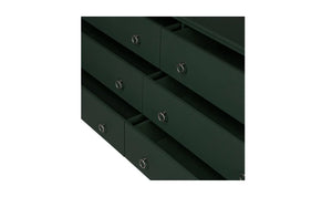 Hunter Green 6 Drawer Dresser
