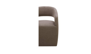 Barrow Rolling Dining Chair, Soft Taupe