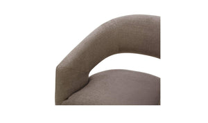 Barrow Rolling Dining Chair, Soft Taupe
