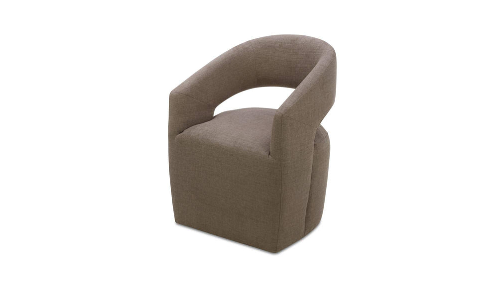 Barrow Rolling Dining Chair, Soft Taupe