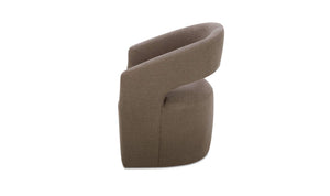 Barrow Rolling Dining Chair, Soft Taupe