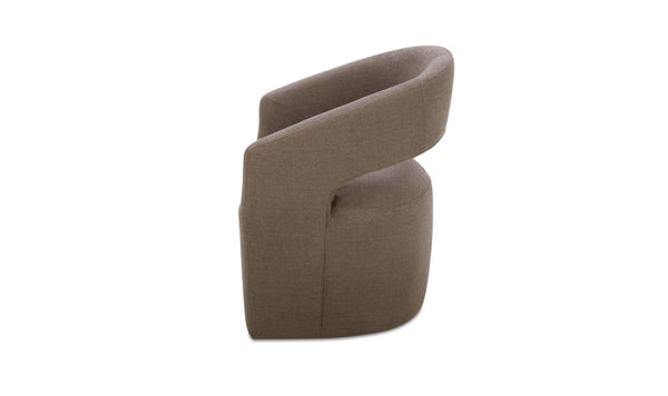 Barrow Rolling Dining Chair, Soft Taupe