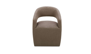 Barrow Rolling Dining Chair, Soft Taupe