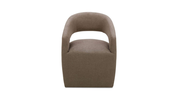 Barrow Rolling Dining Chair, Soft Taupe