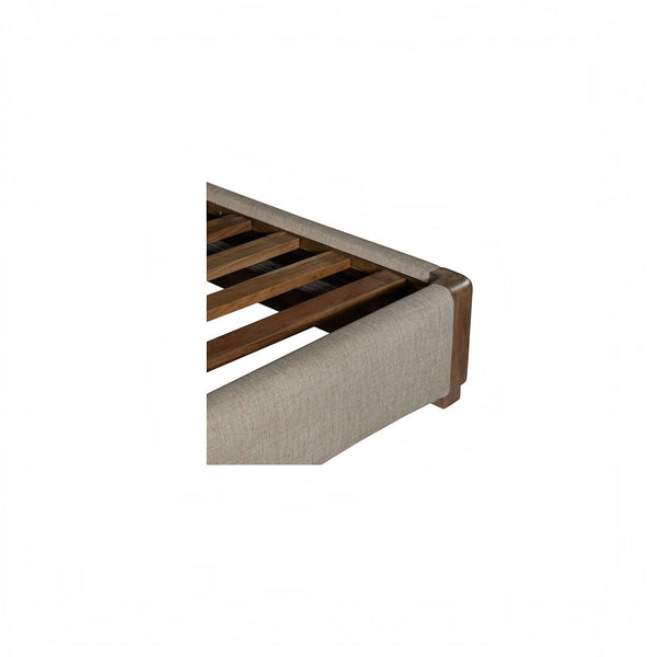 Cylindrical Frame Bed Queen Brown