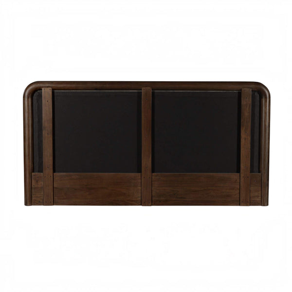 Cylindrical Frame Bed Queen Brown