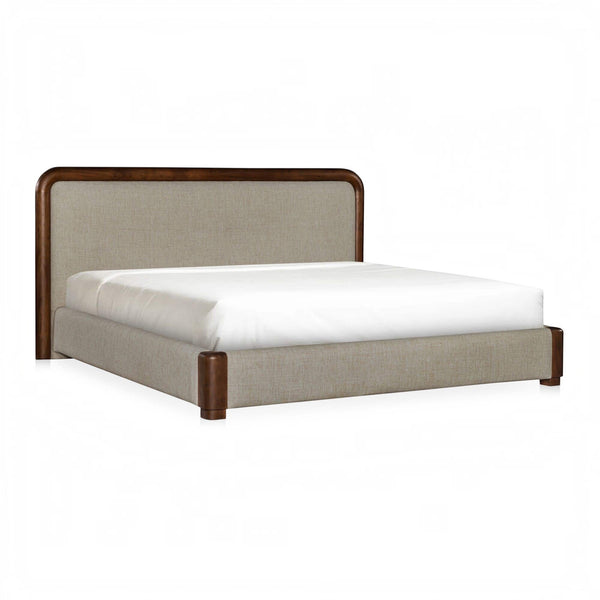 Cylindrical Frame Bed Queen Brown