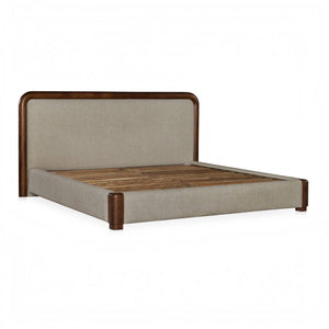 Cylindrical Frame Bed Queen Brown