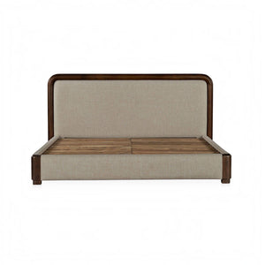 Cylindrical Frame Bed Queen Brown