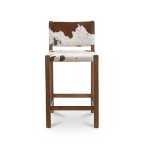 Malone Counter Stool, Speckled Hair On Hide