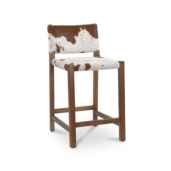 Malone Counter Stool, Speckled Hair On Hide