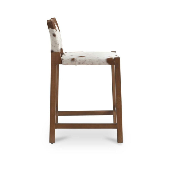 Malone Counter Stool, Speckled Hair On Hide