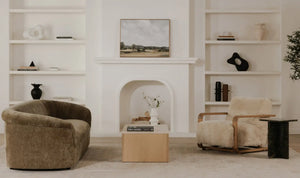 Cream Faux Fur Lounge Chair