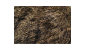 Brown Faux Fur Ottoman