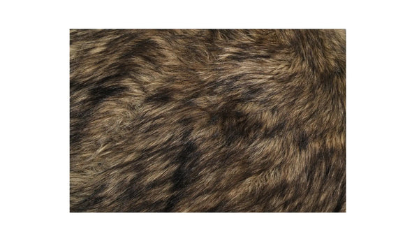 Brown Faux Fur Ottoman