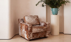 Walden Lounge Chair Speckled Hair On Hide