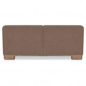 Modular Oak-Leg Sofa Dark Brown