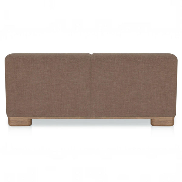 Modular Oak-Leg Sofa Dark Brown